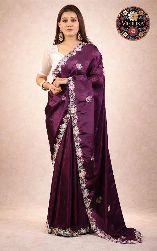 Pure Crepe Satin Wine