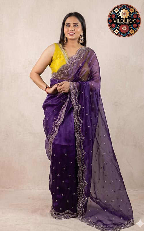 Tissue Organza Saree Manufacturers